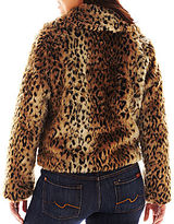 Thumbnail for your product : JCPenney Excelled Leather Short Faux-Fur Jacket - Plus