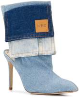 Thumbnail for your product : Natasha Zinko Washed Denim Pocket Ankle Boots
