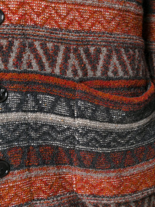 Lardini shawl collar intarsia cardigan