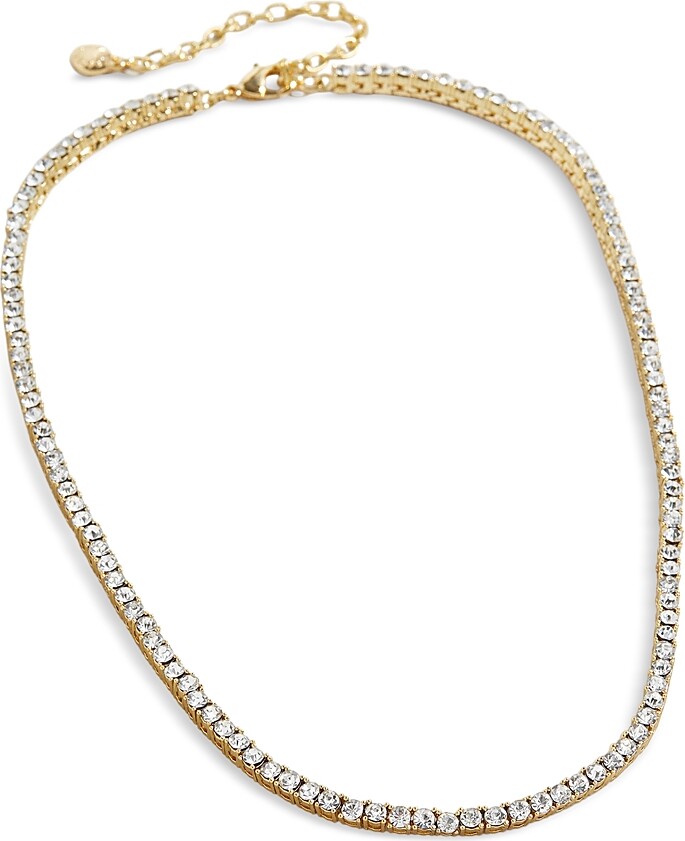 BaubleBar Bennett Crystal Tennis Necklace 16