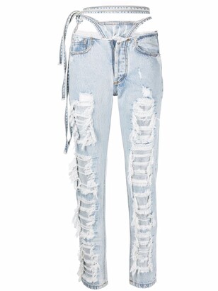 Almaz Crystal-Embellished Pantie Jeans