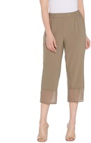 Thumbnail for your product : Linea by Louis Dell'Olio Petite Mixed Media Pull On Crop Pants