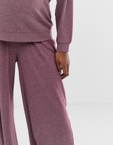 Thumbnail for your product : ASOS DESIGN Maternity lounge ribbed wide leg trouser