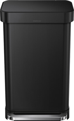 Container Store simplehuman 12 gal./45L Rectangular Step Can Matte Black