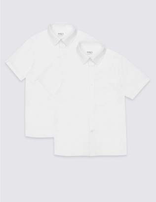 Marks and Spencer 2 Pack Boys' Pure Cotton Non-Iron Shirts