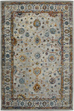 Red Barrel Studio 2' X 3' Orange And Ivory Floral Power Loom Area Rug