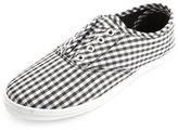 Thumbnail for your product : Charlotte Russe Gingham Check Laceless Canvas Sneakers