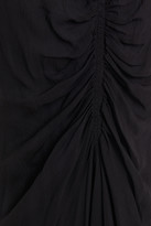 Thumbnail for your product : Lee Mathews Eve Satin-trimmed Ruched Silk-crepon Midi Dress