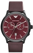 Thumbnail for your product : Emporio Armani Chronograph Leather Strap Watch, 43mm