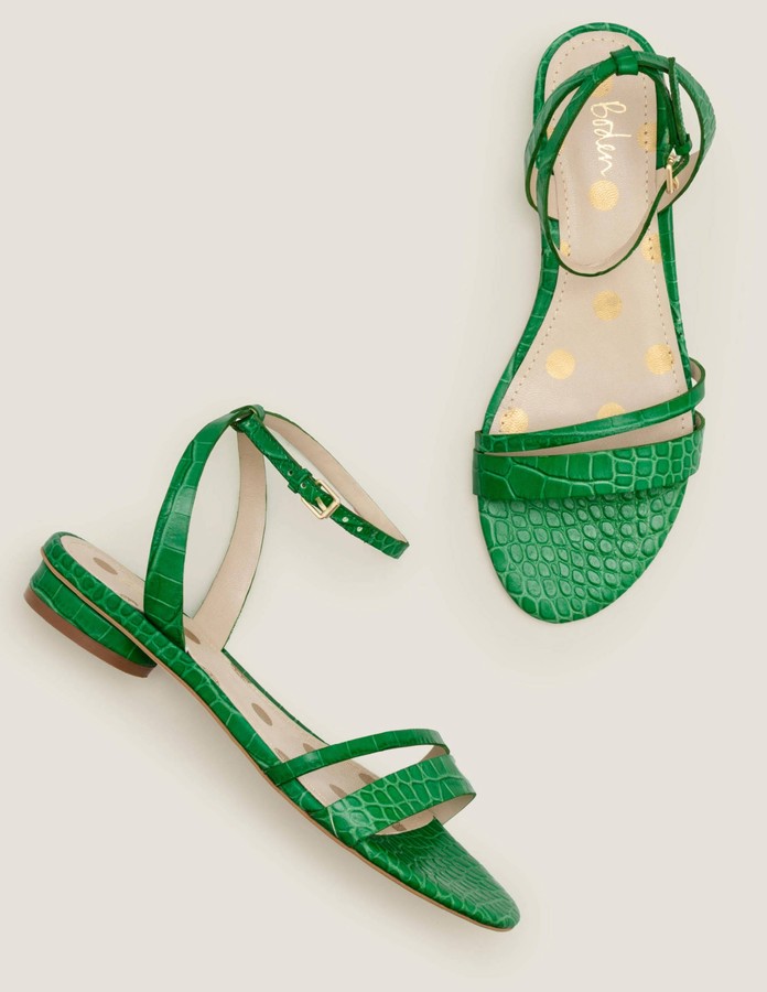 green flat shoes uk