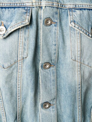 Unravel Project Stone-Wash Backwards Denim Jacket