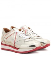 Thumbnail for your product : Jimmy Choo Metallic Leather Sneakers