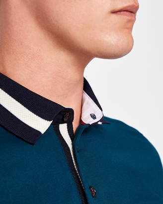 Ted Baker BEERIL Stripe collar polo shirt
