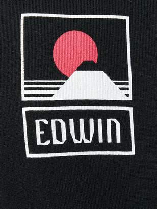 Edwin logo print hoodie