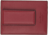Thumbnail for your product : Ferragamo Black & Red Gancini Card Holder