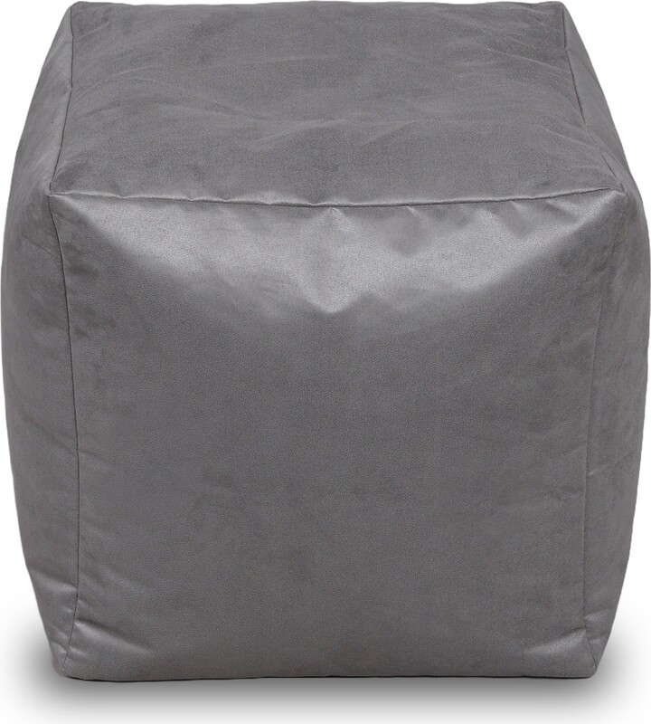 Dunelm Kaikoo Brushed Faux Suede Beanbag Cube Grey ShopStyle - Main Image