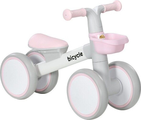 Qaba QabaBalanceBikeforToddlers1-3Years,BabyBalanceBikewithAdjustableSeat,SilentWheels,NoPedalBike,Pink