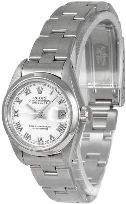 Rolex Pre-Owned Datejust White Roman Numeral Dial Stainless Steel Ladies Watch Ref 69160