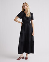 Thumbnail for your product : Quince Washable Stretch Silk Tiered Maxi Dress