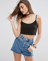 Thumbnail for your product : ASOS Cami in Rib With Wavy Hem