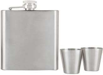 True Fiasco Stainless Steel Flask & Shot Glass Gift Set (4 PC)