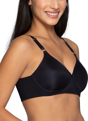 Vanity Fair Women's Full Coverage Beauty Back Smoothing Bra (34B-42D)  Wirefree-Black 34C - ShopStyle
