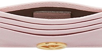 Fendi Pink Logo Leather Cardholder