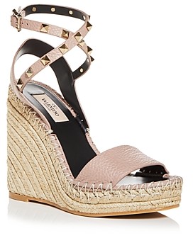 Valentino Garavani Women's Rockstud Double Espadrille Wedge Sandals -  ShopStyle