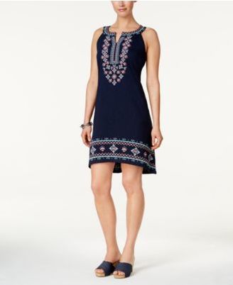 Style&Co. Style & Co Embroidered High-Low Dress, Created for Macy's