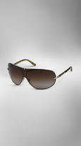 Thumbnail for your product : Burberry Metal Frame Visor Sunglasses