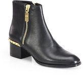 Thumbnail for your product : Alexander McQueen Zippered Leather Ankle Boots