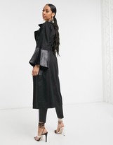 Thumbnail for your product : UNIQUE21 double breasted trench coat in black
