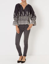 Thumbnail for your product : Ulla Johnson Coal Floral Embroidered Sonya Blouse