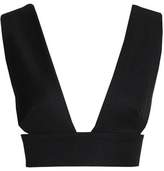 Thumbnail for your product : SOLACE London Open-Back Cropped Jersey Top