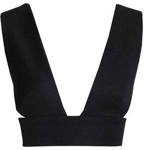 SOLACE London Open-Back Cropped Jersey Top