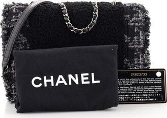 Chanel CC Chain Flap Bag Shearling with Tweed Small - ShopStyle