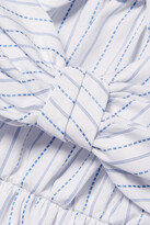 Thumbnail for your product : Adam Lippes Cutout Pinstriped Cotton-poplin Midi Dress