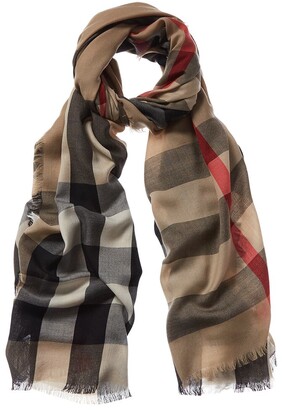 Burberry Lightweight Check Cashmere Scarf - ShopStyle Scarves & Wraps