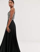 Thumbnail for your product : Jovani a line maxi dress with embellished top