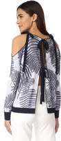 Thumbnail for your product : Tanya Taylor Palm Leaf Jacquard Sasha Sweater