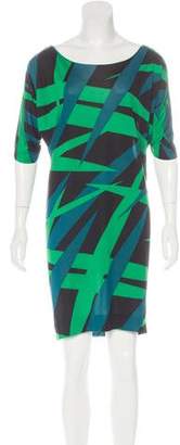 Diane von Furstenberg Silk Geometric Print Dress