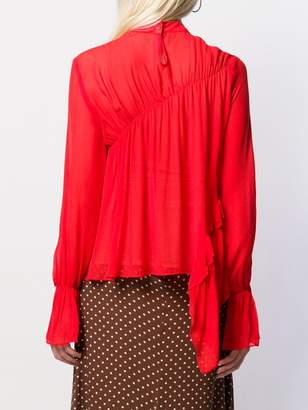 Preen Line ruffled asymmetric blouse