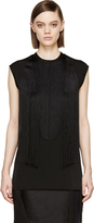 Thumbnail for your product : Lanvin Black Fringed Sleeveless Tunic Top