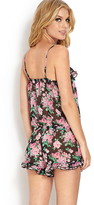 Thumbnail for your product : Forever 21 Retro Floral Ruffled Romper