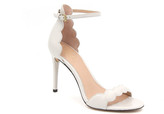 Thumbnail for your product : Rachel Zoe Ava Scalloped Leather Heeled Sandals