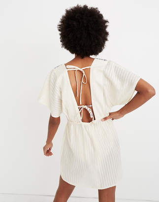 Madewell Embroidered Tie-Back Cover-Up Dress