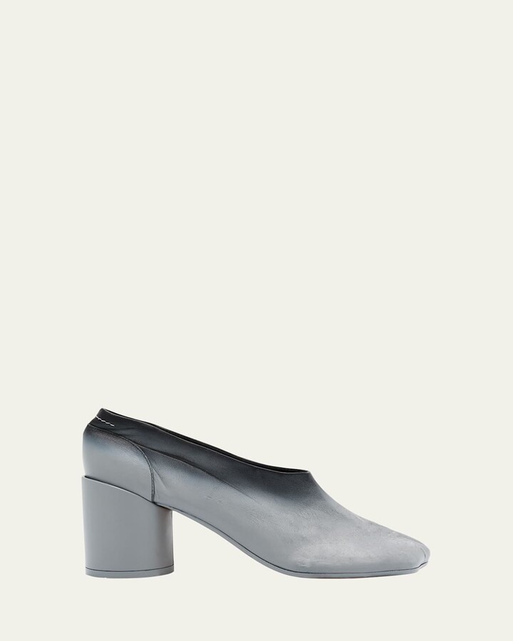 MM6 MAISON MARGIELA Ombre Leather Anatomic Block-Heel Pumps