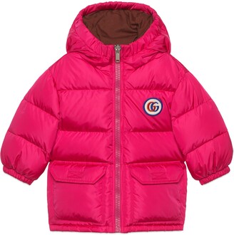 Gucci Baby nylon padded coat with Double G