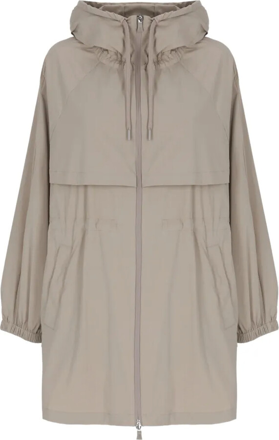 Herno Hooded Zip-Up Parka Coat