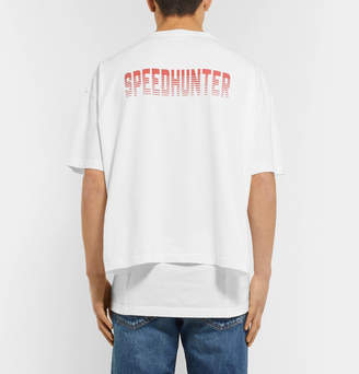 Balenciaga Speedhunter Oversized Printed Cotton-Jersey T-Shirt
